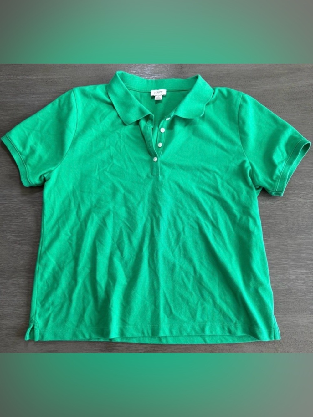J. Crew Polo Green Short Sleeve Short Top L